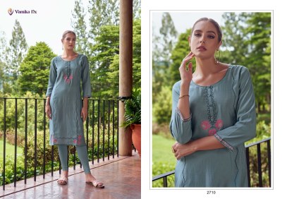 Melody by Vamika Nx Chanderi Designer kurti pant with dupatta catalogue at low rate readymade suit catalogs