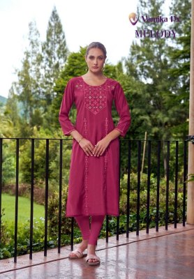Melody by Vamika nx PV chanderi Fancy Top and bottom catalogue in low rate kurtis catalogs