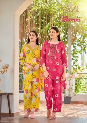 Meraki by Vazi Fashion Pure Musline Handwork co ord set catalogue at affordable rate wholesale catalogs
