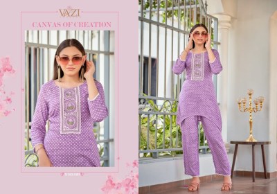 Meraki by Vazi Fashion Pure Musline Handwork co ord set catalogue at affordable rate co ord set catalogs
