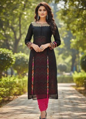 Mf Sajni Vol 1 Georgette Kurti Top with Fancy Handwork Premium Ethnic Wear Wholesale kurtis catalogs