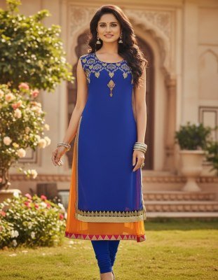 Mf Sajni Vol 1 Georgette Kurti Top with Fancy Handwork Premium Ethnic Wear Wholesale kurtis catalogs