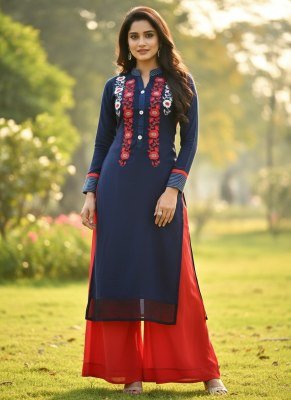 Mf Sajni Vol 1 Georgette Kurti Top with Fancy Handwork Premium Ethnic Wear Wholesale kurtis catalogs