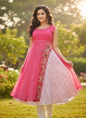 Mf Sajni Vol 1 Georgette Kurti Top with Fancy Handwork Premium Ethnic Wear Wholesale kurtis catalogs