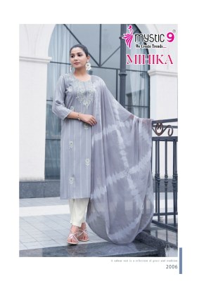 Mihika vol 2 by Mystic 9 Premium quality kurti pant with dupatta catalogue at affordable rate readymade suit catalogs