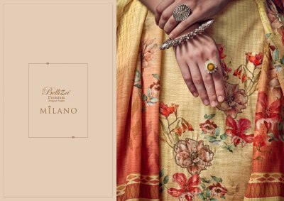Milano by Belliza pure cotton muslin digital printed unstitched suit catalogue at affordable rate  salwar kameez catalogs