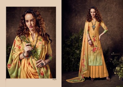 Milano by Belliza pure cotton muslin digital printed unstitched suit catalogue at affordable rate  salwar kameez catalogs