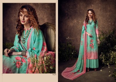 Milano by Belliza pure cotton muslin digital printed unstitched suit catalogue at affordable rate  salwar kameez catalogs