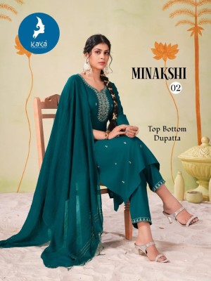 Minakshi by Kaya Super quality straight cut readymade suit catalogue at affordable rate readymade suit catalogs