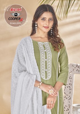 Mini Copper- 2591 by bipson prints pure cotton embroidered salwar suit catalogue  Bipson