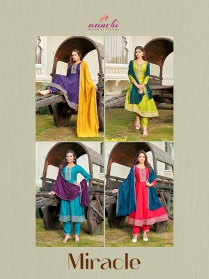 Miracle by Aanchi Vichitra flair kali readymade suit collection at low price readymade suit catalogs