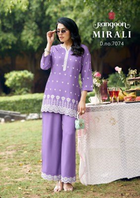 Mirali by Rangoon Viscose fancy chifli work co ord set   co ord set catalogs
