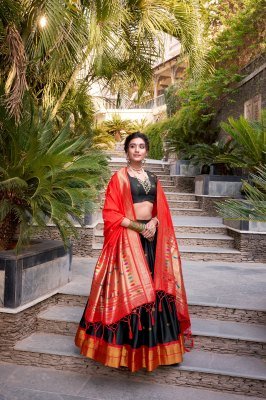 Mirudha Jacquard Silk Paithani Lehenga Choli with Zari Weaving Dupatta 