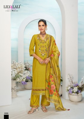 Mishka by Lily and lali Embroidered Fancy Kurti pant with Dupatta collection at affordable rate readymade suit catalogs