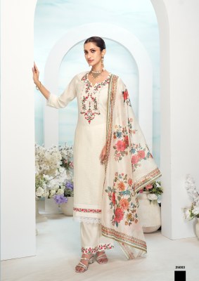 Mishka by Lily and lali Embroidered Fancy Kurti pant with Dupatta collection at affordable rate readymade suit catalogs