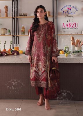 Mishri Creation Aarzu Vol 2 Karachi Style Pure Cotton Dress Material dress material catalogs