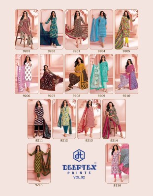 Miss India Vol 92 by Deeptex Unstitched Pure Cotton Printed dress material catalogue at affordable rate salwar kameez catalogs