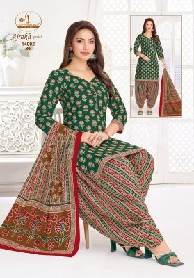 Miss World Ajrakh Vol 14 Pure Cotton Printed Patiyala Dress Set with Dupatta readymade suit catalogs