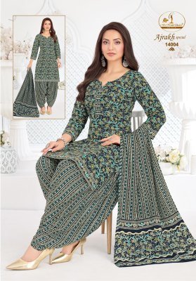 Miss World Ajrakh Vol 14 Pure Cotton Printed Patiyala Dress Set with Dupatta readymade suit catalogs