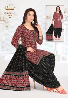 Miss World Ajrakh Vol 14 Pure Cotton Printed Patiyala Dress Set with Dupatta readymade suit catalogs