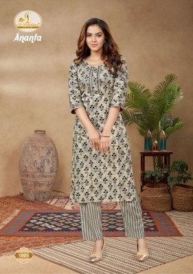 Miss World Ananta Vol 1 pure cotton Kurti With Pant set catalogue wholesale rate  kurtis catalogs