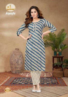 Miss World Ananta Vol 1 pure cotton Kurti With Pant set catalogue wholesale rate  kurtis catalogs