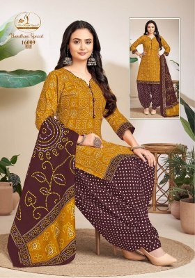 Miss World Bandhani Special Vol16 Pure Cotton Readymade Patiala Dress with Printed Dupatta Wholesale kurtis catalogs