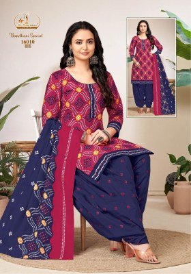 Miss World Bandhani Special Vol16 Pure Cotton Readymade Patiala Dress with Printed Dupatta Wholesale kurtis catalogs