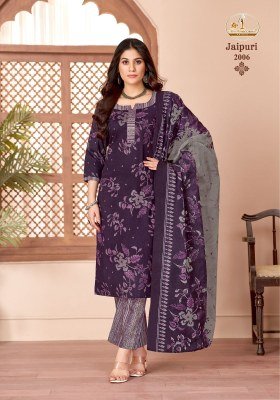 Miss World Choice Jaipuri Vol 2 Pure Cotton Readymade Suit Set readymade suit catalogs