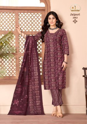 Miss World Choice Jaipuri Vol 2 Pure Cotton Readymade Suit Set readymade suit catalogs
