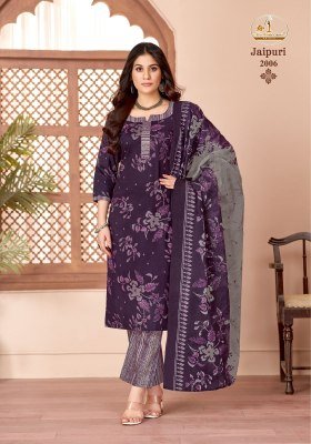 Miss World Jaipuri Vol 2 Cotton Kurti Pant Set with Dupatta (L–3XL) kurti pant with dupatta Catalogs