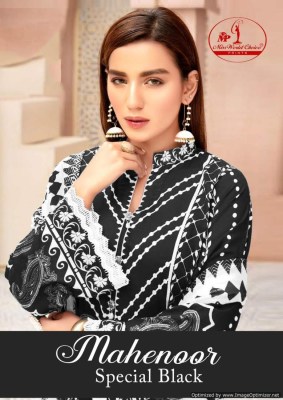 Miss World Mahenoor by Black And White heavy cotton dress material catalogue at affordable rate Amavi