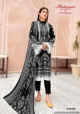 Miss World Mahenoor by Black And White heavy cotton dress material catalogue at affordable rate Karachi suits catalogs