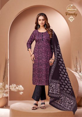 Miss World Trendy Vol 3 Cotton Kurti Pant Set with Matching Printed Dupatta Wholesale kurtis catalogs
