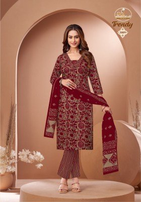 Miss World Trendy Vol 3 Cotton Kurti Pant Set with Matching Printed Dupatta Wholesale kurtis catalogs