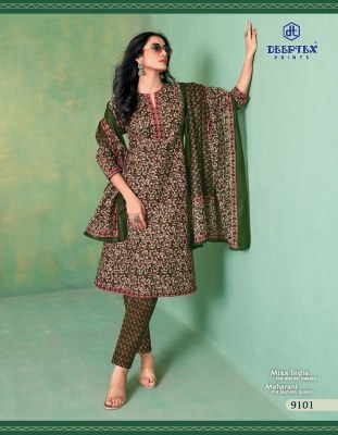 Miss india vol 91 by Deeptex Pure Cotton unstitched suit catalogue at affordable rate dress material catalogs