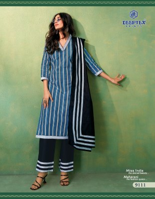 Miss india vol 91 by Deeptex Pure Cotton unstitched suit catalogue at affordable rate dress material catalogs