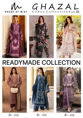 Mist Ghazal Cotton Collection Vol 22 Pure Cotton Kurti Pant Set with Dupatta  M   3XL  kurti pant with dupatta Catalogs