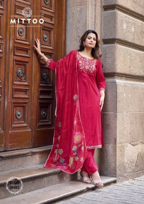 Mittoo Aarzoo Designer Viscose Weaving Suit Set with Chanderi Printed Dupatta readymade suit catalogs
