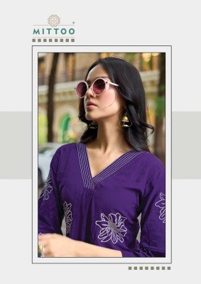 Mittoo Albella Vol 2 Heavy Rayon Thread Work Top And Heavy Rayon Bottom Wholesale kurtis catalogs