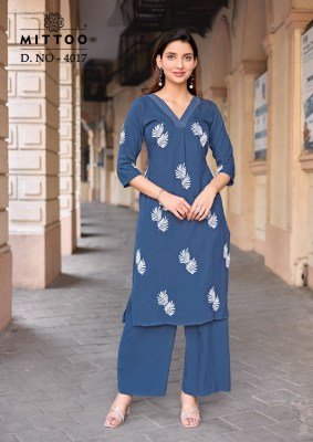 Mittoo Albella Vol  3 Heavy Rayon Thread Work Kurti Pant Set kurtis catalogs