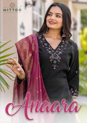 Mittoo Anara Festive Modal Slub Suit Set With Cotton Comfort And Muslin Jacquard Wholesale kurtis catalogs