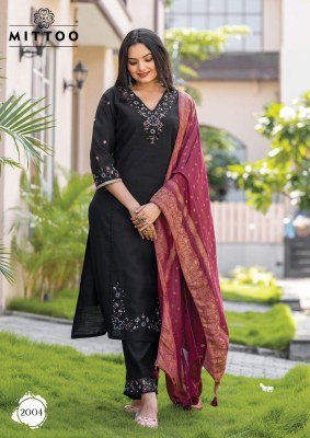 Mittoo Anara Festive Modal Slub Suit Set With Cotton Comfort And Muslin Jacquard Wholesale kurtis catalogs