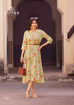 Mittoo Belt Vol 16 Rayon Printed Kurti With Belt Designer Kurti Wholesale  kurtis catalogs