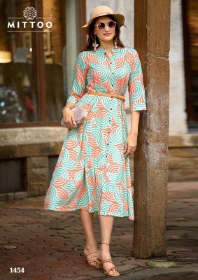 Mittoo Belt Vol 22 Exclusive Rayon Printed Kurti with Belt Collection Wholesale kurtis catalogs