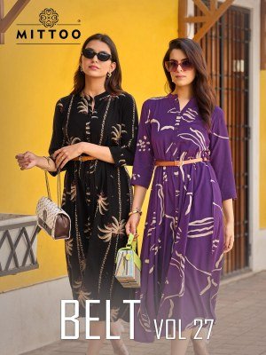Mittoo Belt Vol 27 Rayon Printed Kurti 