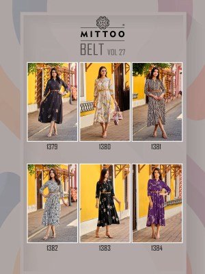 Mittoo Belt Vol 27 Rayon Printed Kurti kurtis catalogs