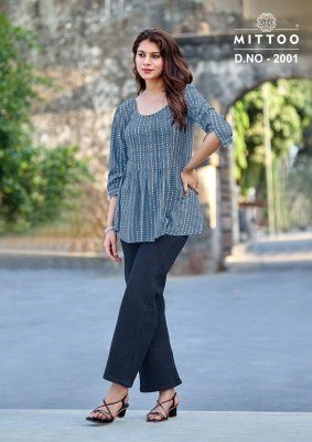 Mittoo Crispy Rayon Printed Short Top kurtis catalogs