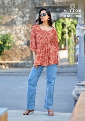 Mittoo Crispy Rayon Printed Short Top kurtis catalogs