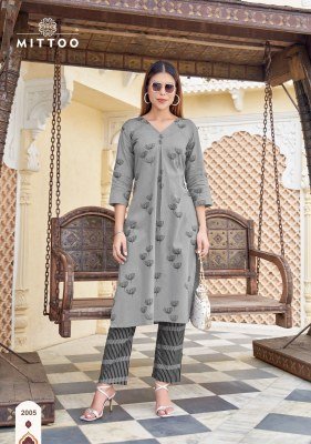 Mittoo Floral Style Cotton Flex Printed Co-Ord Set Collection co ord set catalogs